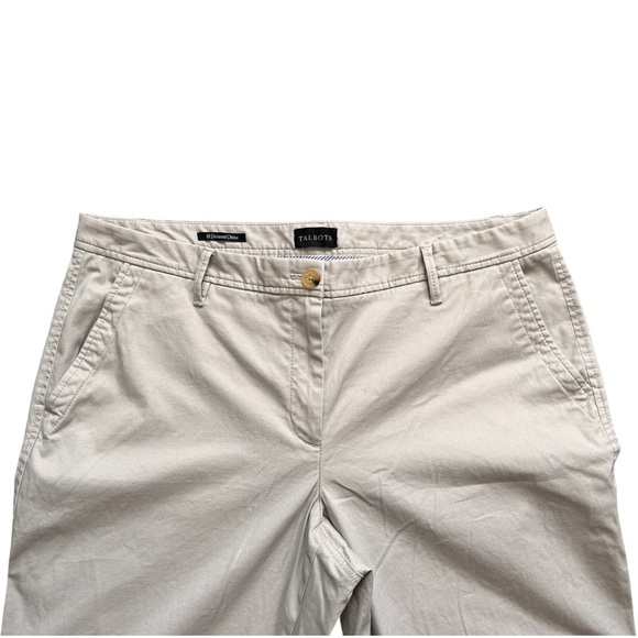 Talbots Cream Khaki Relaxed Chinos Trousers Pants - Picture 5 of 7